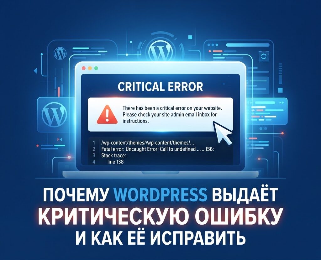 Критическая ошибка в WordPress