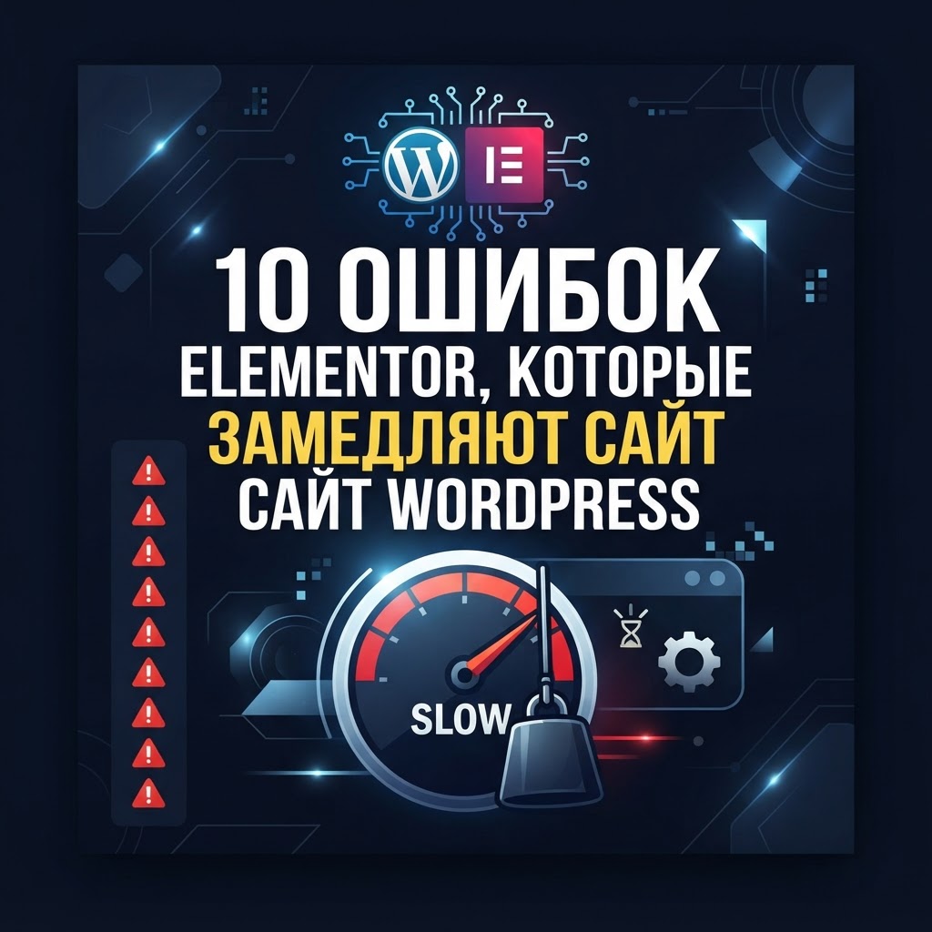 10 ошибок Elementor, которые замедляют сайт WordPress